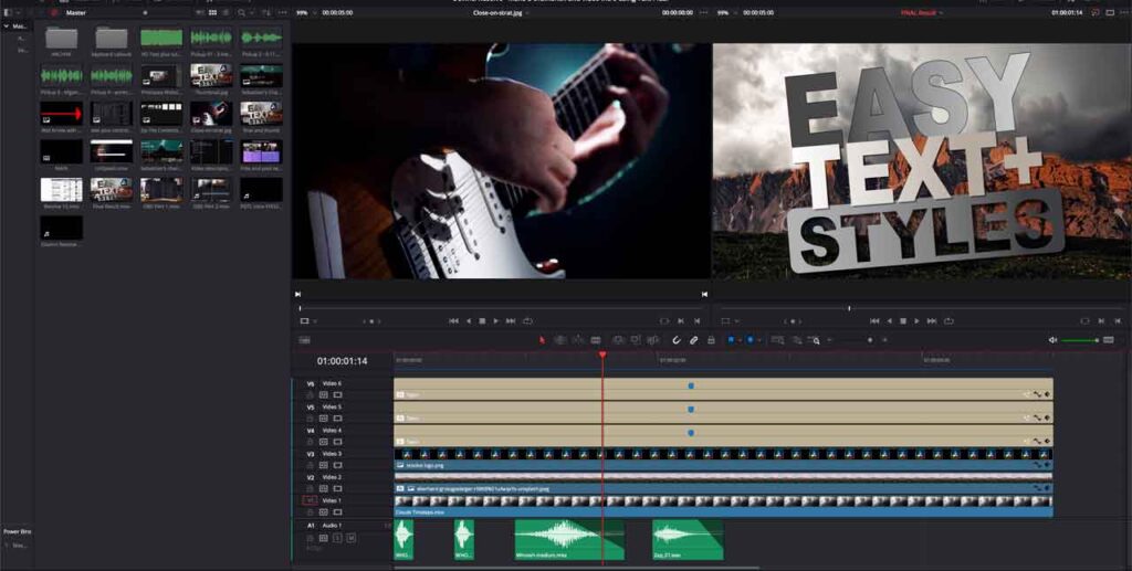 DaVinci Resolve User Interface